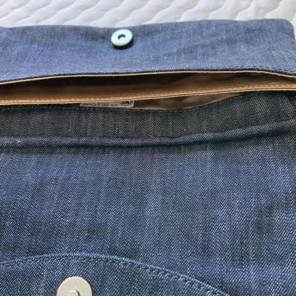 BCBGMAXAZRIA Studded Denim Clutch EUC - Picture 5 of 10